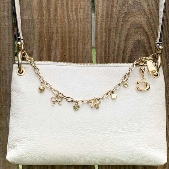 Coach Handbags - Coach Mia Crossbody Handbag in Leather & Signature Canvas